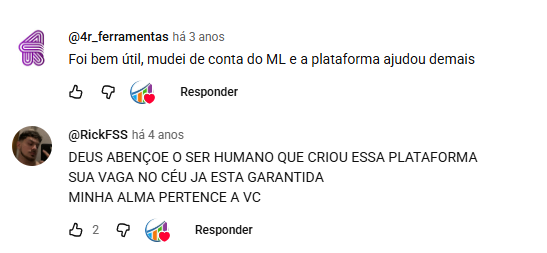Depoimento de cliente satisfeito com o MeuML